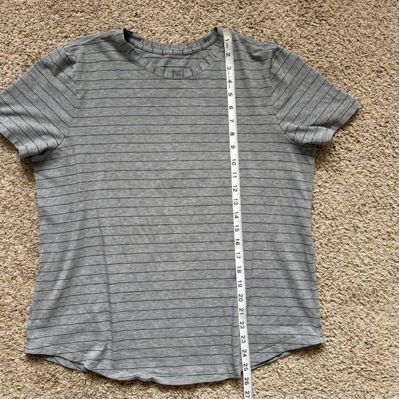 Lululemon Love Crew Gray Stripe Tee | 10/12 - Picture 7 of 7